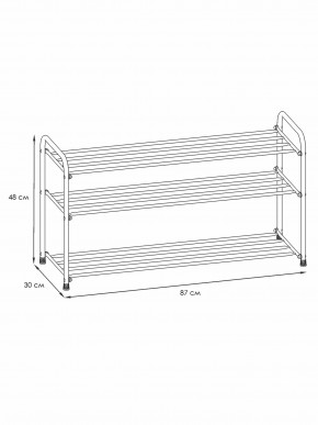 ПДОА33 Ч Подставка для обуви "Альфа 33" Черный в Нижнекамске - nizhnekamsk.mebel24.online | фото 2