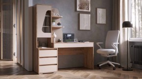 ПИФАГОР Стол компьютерный (дуб вотан/кашемир) в Нижнекамске - nizhnekamsk.mebel24.online | фото
