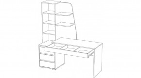ПИФАГОР Стол компьютерный (дуб вотан/кашемир) в Нижнекамске - nizhnekamsk.mebel24.online | фото 3