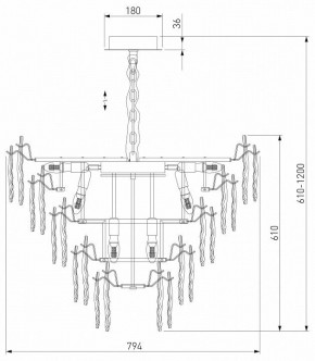 Подвесная люстра Bogate-s Leaf 369 в Нижнекамске - nizhnekamsk.mebel24.online | фото 4