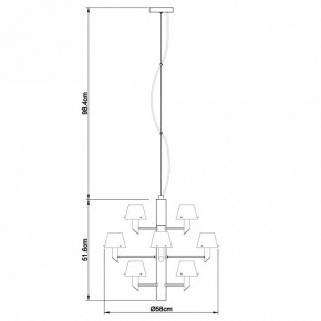 Подвесная люстра Divinare Albero 1680/02 LM-12 в Нижнекамске - nizhnekamsk.mebel24.online | фото 4