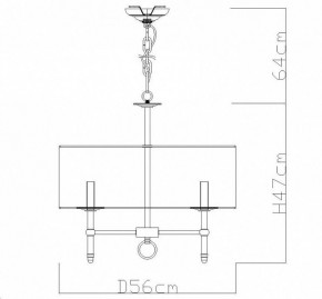 Подвесная люстра Divinare Candela 1162/01 LM-5 в Нижнекамске - nizhnekamsk.mebel24.online | фото 4