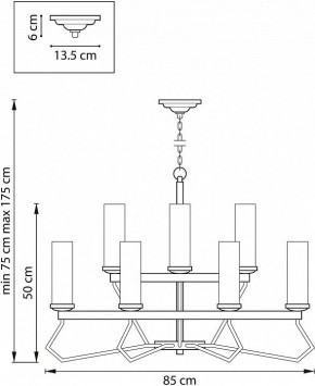 Подвесная люстра Lightstar Flume 723125 в Нижнекамске - nizhnekamsk.mebel24.online | фото 3