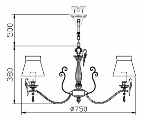 Подвесная люстра Maytoni Bird ARM013-08-W в Нижнекамске - nizhnekamsk.mebel24.online | фото 5