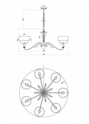 Подвесная люстра Maytoni Lillian H311-07-G в Нижнекамске - nizhnekamsk.mebel24.online | фото 6