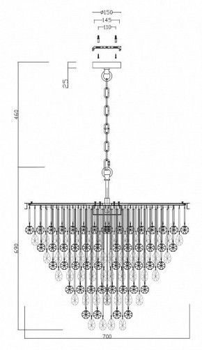 Подвесная люстра Maytoni Linn MOD091PL-09G в Нижнекамске - nizhnekamsk.mebel24.online | фото 4