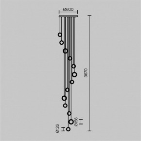 Подвесная люстра Maytoni Pharao MOD361PL-L58BS3K в Нижнекамске - nizhnekamsk.mebel24.online | фото 4