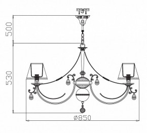 Подвесная люстра Maytoni Soffia RC093-PL-08-R в Нижнекамске - nizhnekamsk.mebel24.online | фото 5