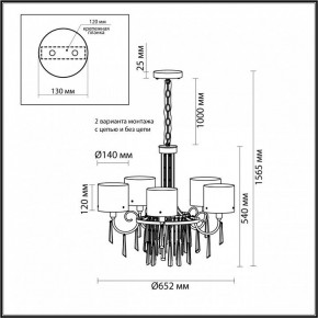 Подвесная люстра Odeon Light Nicole 4886/5 в Нижнекамске - nizhnekamsk.mebel24.online | фото 4