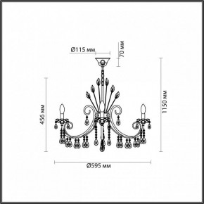 Подвесная люстра Odeon Light Versia 4977/6 в Нижнекамске - nizhnekamsk.mebel24.online | фото 5