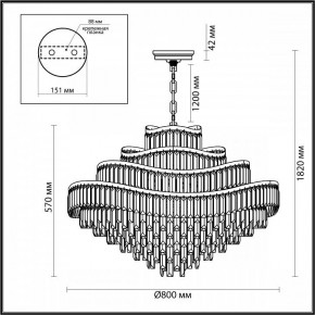 Подвесная люстра Odeon Light Wayta 5073/25 в Нижнекамске - nizhnekamsk.mebel24.online | фото 5