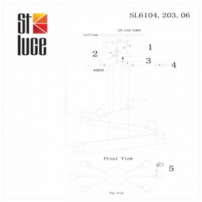 Подвесная люстра ST-Luce Montecelio SL6104.203.06 в Нижнекамске - nizhnekamsk.mebel24.online | фото 4