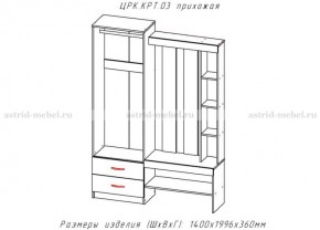 КРИТ-3 Прихожая (Анкор темный/Анкор белый) в Нижнекамске - nizhnekamsk.mebel24.online | фото 2