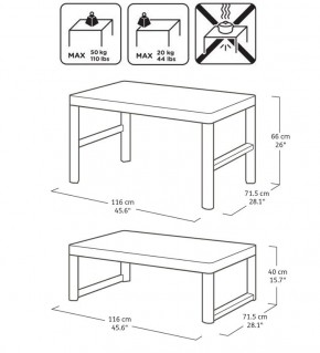 Раскладной стол Лион с регулируемой высотой столешницы (Lyon rattan table) графит (h400/650) в Нижнекамске - nizhnekamsk.mebel24.online | фото 4