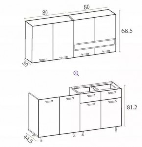 РИО-2 ЛДСП Кухонный гарнитур 1,6 м в Нижнекамске - nizhnekamsk.mebel24.online | фото 7