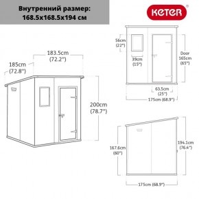 Сарай Манор Пентхаус 6x6 (MANOR PENT 6x6) в Нижнекамске - nizhnekamsk.mebel24.online | фото 3