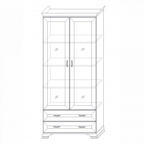 Шкаф (2 стеклодвери) Сиена в Нижнекамске - nizhnekamsk.mebel24.online | фото 3