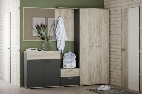 Шкаф для одежды НМ 040.42 "Санти" (Антрацит/Крафт Серый) в Нижнекамске - nizhnekamsk.mebel24.online | фото 3