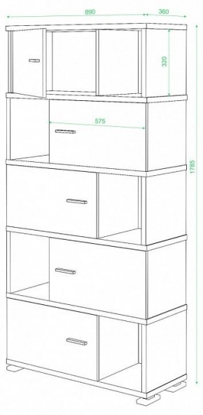 Шкаф комбинированный Домино СБ-30/5 в Нижнекамске - nizhnekamsk.mebel24.online | фото 3