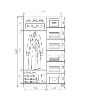 Шкаф-купе ХИТ 22-4-12-11 (420) в Нижнекамске - nizhnekamsk.mebel24.online | фото 5