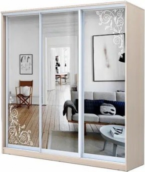 Шкаф-купе ХИТ 22-4-20-656 ОРНАМЕНТ в Нижнекамске - nizhnekamsk.mebel24.online | фото