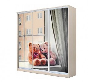 Шкаф-купе ХИТ 22-4-20-777 МИШКИ НА ОКНЕ в Нижнекамске - nizhnekamsk.mebel24.online | фото