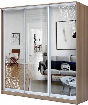 Шкаф-купе ХИТ 23-20/2-656 ОРНАМЕНТ в Нижнекамске - nizhnekamsk.mebel24.online | фото