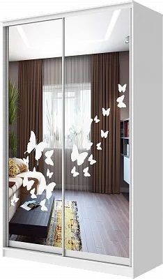 Шкаф-купе ХИТ 24-4-17-66 БАБОЧКИ в Нижнекамске - nizhnekamsk.mebel24.online | фото
