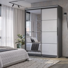 Шкаф-купе Крафт-6 1.6 м ШКК-06 (графит) в Нижнекамске - nizhnekamsk.mebel24.online | фото
