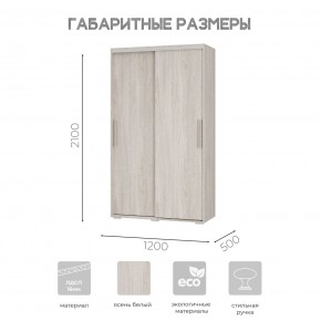 Шкаф-купе ШКК-11 (ясень белый) в Нижнекамске - nizhnekamsk.mebel24.online | фото 7