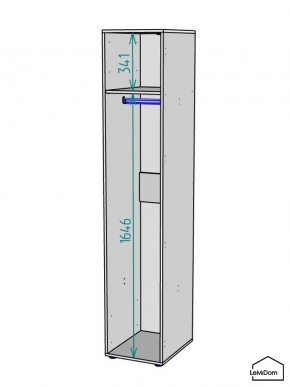 Шкаф Linnea MHR-1 2050х400х510 (Белый-М 11.1.1) в Нижнекамске - nizhnekamsk.mebel24.online | фото 3