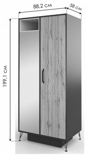 Шкаф платяной Нобира в Нижнекамске - nizhnekamsk.mebel24.online | фото 2