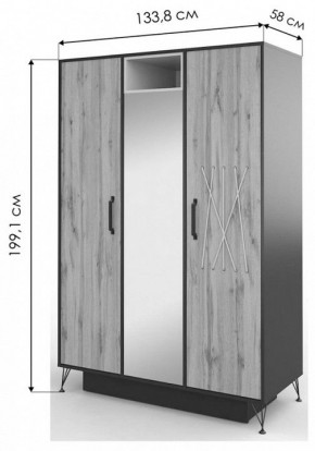 Шкаф платяной Нобира в Нижнекамске - nizhnekamsk.mebel24.online | фото 3