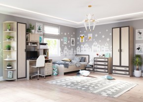 НАОМИ Шкаф 1 створчатый с полками и штангой в Нижнекамске - nizhnekamsk.mebel24.online | фото 2