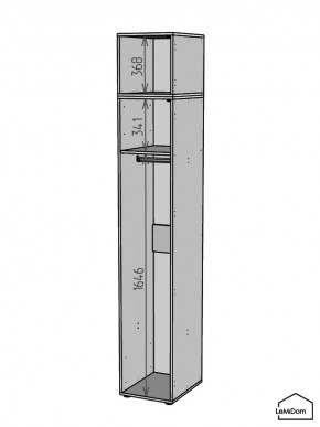 Шкаф с антресолью Linnea MHR-1A-1 2450х400х510 (Белый-М 11.1.2) в Нижнекамске - nizhnekamsk.mebel24.online | фото 3