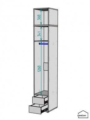 Шкаф с антресолью Linnea MHR-1A-3 2450х400х510 (Белый-М 11.1.2) в Нижнекамске - nizhnekamsk.mebel24.online | фото 3