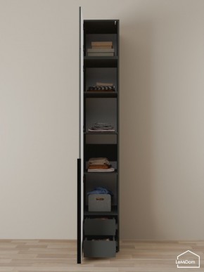 Шкаф с антресолью Linnea MHR-1A-4 2450х400х510 (Графит-М 11.1.25) в Нижнекамске - nizhnekamsk.mebel24.online | фото 4
