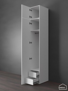 Шкаф с антресолью Linnea MHR-1POA-3 2450х400х510 (Белый-М 11.1.2) в Нижнекамске - nizhnekamsk.mebel24.online | фото 6