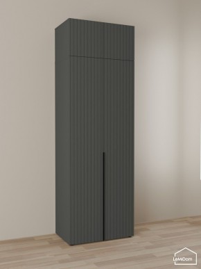 Шкаф с антресолью Linnea MHR-2A-2 2450х800х510 (Графит-М 11.1.25) в Нижнекамске - nizhnekamsk.mebel24.online | фото