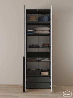Шкаф с антресолью Linnea MHR-2A-3 2450х800х510 (Графит-М 11.1.25) в Нижнекамске - nizhnekamsk.mebel24.online | фото 5