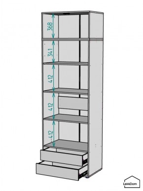 Шкаф с антресолью Linnea MHR-2POA-4 2450х800х510 (Белый-М 11.1.2) в Нижнекамске - nizhnekamsk.mebel24.online | фото 3