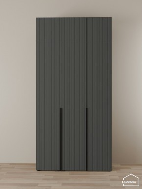 Шкаф с антресолью Linnea MHR-3A-1 2450х1200х510 (Графит-М 11.1.25) в Нижнекамске - nizhnekamsk.mebel24.online | фото