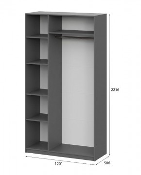 Шкаф ШК-5 (1200) Графит серый в Нижнекамске - nizhnekamsk.mebel24.online | фото 5
