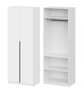 Шкаф ШК-5 + 2 полки (800) Белый текстурный в Нижнекамске - nizhnekamsk.mebel24.online | фото