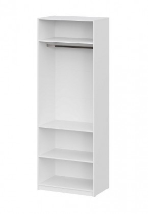 Шкаф ШК-5 + 2 полки (800) Белый текстурный в Нижнекамске - nizhnekamsk.mebel24.online | фото 3