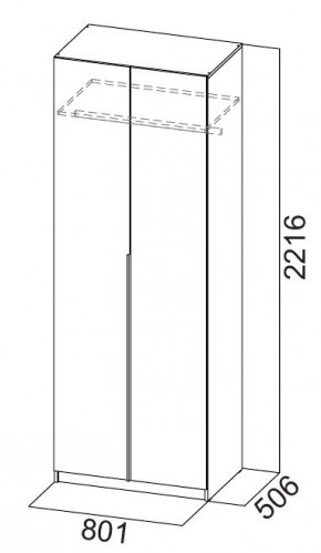 Шкаф ШК-5 + 2 полки + ящики (800) Графит в Нижнекамске - nizhnekamsk.mebel24.online | фото 5