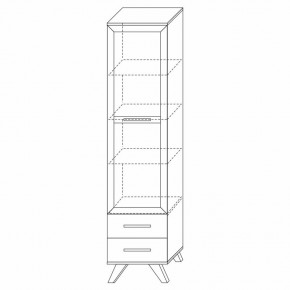 Шкаф-витрина 450 Вега Скандинавия в Нижнекамске - nizhnekamsk.mebel24.online | фото 3