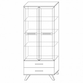 Шкаф-витрина 800 Вега Скандинавия в Нижнекамске - nizhnekamsk.mebel24.online | фото 2