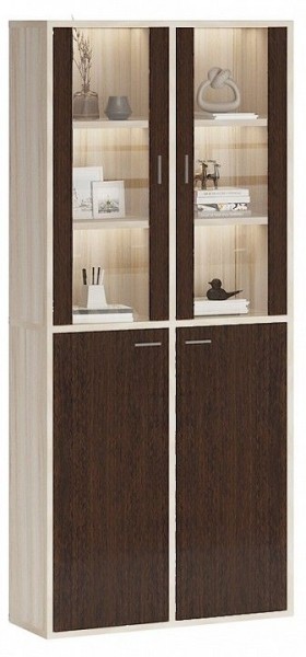Шкаф-витрина Домино СУ(ш2в2)+2ФС+2ФГ в Нижнекамске - nizhnekamsk.mebel24.online | фото 2