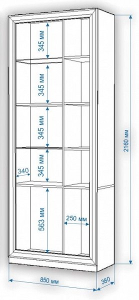 Шкаф-витрина Нобиле ШВтВ-ФСД-БЯН в Нижнекамске - nizhnekamsk.mebel24.online | фото 3